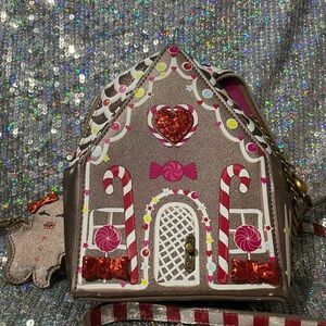 Betsey Johnson Gingerbread House Shoulder Bag - Red, Pink, White